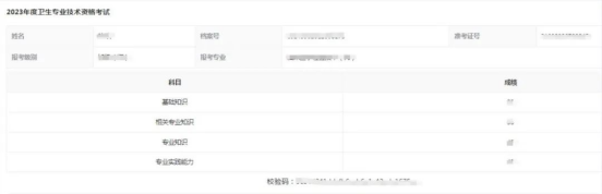 2023年度卫生专业技术资格考试成绩查询说明(图5)