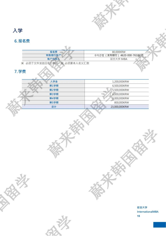 免试录取 | 2024年3月韩国延世大学IMBA研究生申请提醒！(图15)