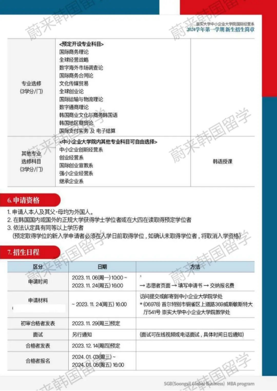 免试录取 | 2024年3月韩国崇实大学1年制国际经营学研究生申请提醒！(图4)